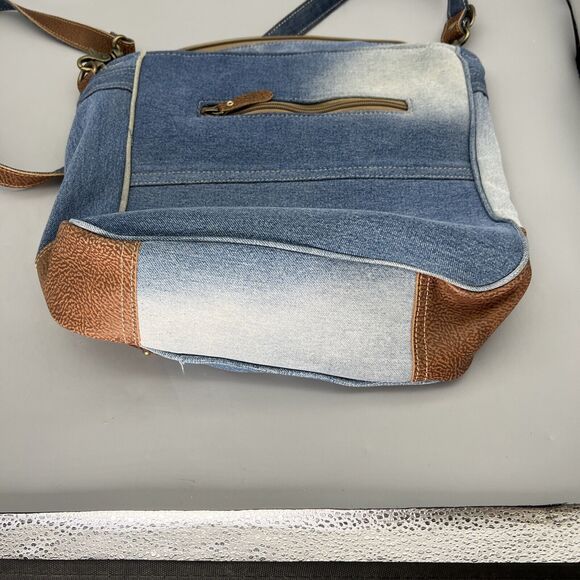 Myra Shoulder Bag- Myra Bag/ Purse canvas, leather Denim Bag - Picture 9 of 13